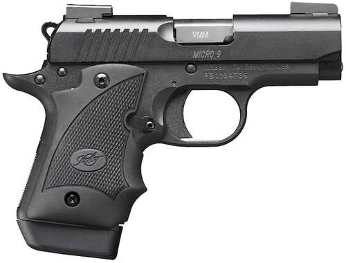Kimber Micro9 Pistol 9mm 3.1" Barrel 1-7 Rd Mag Matte Black w/ Hogue Grip-img-0