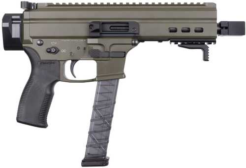 Utas UT9M Semi-Auto Pistol 9mm Luger 6" Threaded, Rifled Barrel (1)-33Rd Magazine Ambidextrous Controls Black Polymer Grips Cerakote OD Green Finish