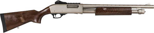 Tokarev TX3 Pump Action Shotgun 12 Gauge 18.5" Barrel 5Rd Capacity Ghost Ring Fiber Optic Front Sight Turkish Walnut Stock Nickel Finish