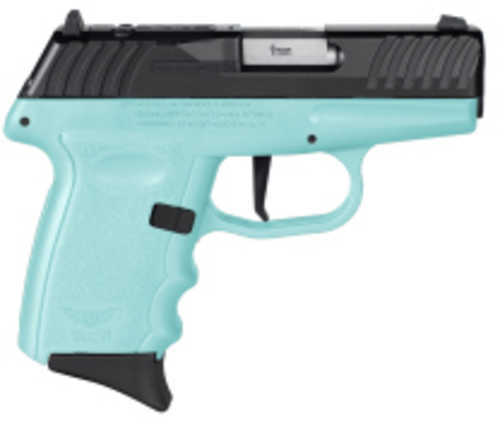 SCCY DVG-1 Striker Fired Semi-Auto Pistol 9mm Luger 3.1" Barrel (2)-10Rd Magazines Dot Front Sight & Windage Adjustable 2-Dot Rear Black Slide Blue Finish
