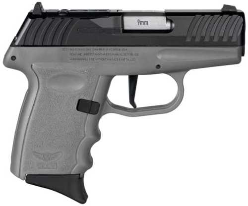 SCCY DVG-1 Striker Fired Semi-Auto Pistol 9mm Luger 3.1" Barrel (2)-10Rd Magazines Dot Front Sight & Windage Adjustable 2-Dot Rear Black Slide Sniper Gray Finish