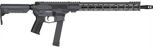 CMMG Rifle Resolute MKGS Semi-Auto 9mm Luger 16.1" Barrel (1)-32Rd Glock Style Magazine Ambidextrous Controls Black Syntheitc Stock Cerakote Sniper Grey Finish