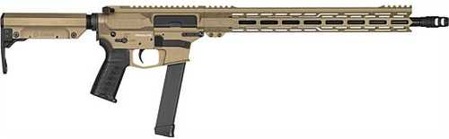 CMMG Rifle Resolute MKGS Semi-Auto 9mm Luger 16.1" Barrel (1)-32Rd Glock Style Magazine Ambidextrous Controls Black Syntheitc Stock Cerakote Coyote Tan Finish