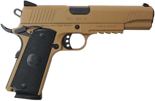 EAA Girsan MC1911S XLV Semi Automatic Pistol .45 ACP 5" Rifled Barrel (1)-8Rd Magazine Dovetail Fixed Front And Rear Sights Black Plastic Grips Davidson's Dark Earth Finish