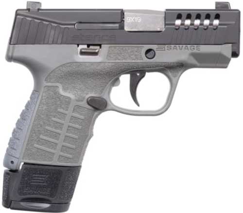 Savage Arms Stance Striker Fired Semi-Automatic Pistol 9mm Luger 3.2" Rifled Barrel (1)-7Rd & (1)-10Rd Magazines Tru-Glo Night Front And Rear Sights Gray Modular Polymer Grips Black Finish