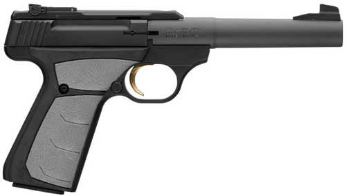 Browning Buck Mark Black Label Camper Semi-Automatic Pistol .22 Long Rifle 5.5" Tapered Bull Barrel (1)-10Rd Magazine TruGlo Marble Arms Fiber Optic Front, Pro-Target Adjustable Rear Sights Laminate with Stipple Pattern Grips Matte Blue Finish