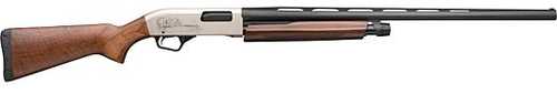 Winchester SXP Upland Field Full Size Pump Action Shotgun 12 Gauge 3" Chamber 26" Vent Rib Barrel 4Rd Capacity TruGlo Fiber Optic Front Sight Right Hand Matte Nickel Engraved Reciever Hardwood Stock Blued Finish
