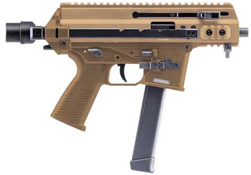 B&T APC9K CT Semi-Automatic Pistol 9mm Luger 4.3" Threaded Barrel (1)-33Rd Magazine Includes Tele-Arms Adapter Coyote Tan Polymer Finish