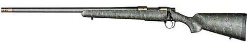 Christensen Arms Ridgeline FFT Full Size Bolt Action Rifle .300 PRC 22" Threaded Barrel 3Rd Capacity Left Handed Green Carbon Fiber Stock With Black And Tan Accents Burnt Bronze Cerakote Finish