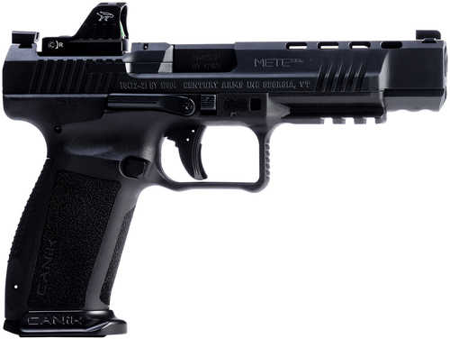 Century Arms Mete SFx Striker Fired Semi-Automatic Pistol 9mm Luger 5.2" Barrel (2)-20Rd Magazines MeCanik MO1 Red Dot Included Right Hand Black Polymer Finish