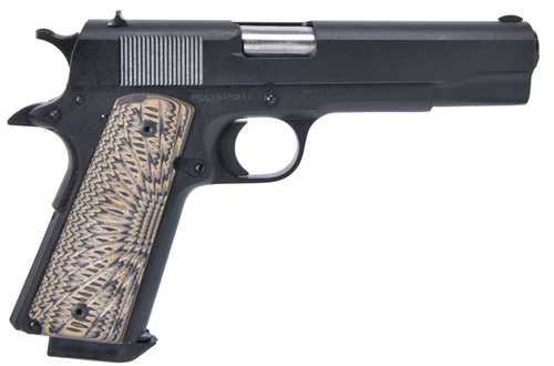 Rock Island Armory M1911-A1 GI Single Action Semi-Automatic Pistol 10mm 5" Barrel (1)-8Rd Magazine Fixed GI Style Sights Starburst VZ G10 Grips Parkerized Applied Finish