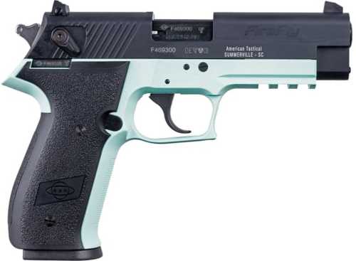 American Tactical Firefly Semi-Automatic Pistol .22 Long Rifle 4.9" Fixed Barrel (1)-10Rd Single Stack Magazine Adjustable Rear Sight Black Slide And Grips Mint Green Polymer Finish