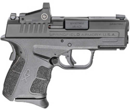 Springfield XD-S Mod.2 OSP Sub Compact Striker Fired Semi-Automatic Pistol .45 ACP 3.3" Barrel (3)-6Rd Magazines White Dot Front & Serrated Rear Sights Crimson Trace Red Dot Included Black Melonite Finish