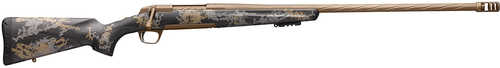 Browning X-Bolt Mountain Pro Long Range Bolt Action Rifle .300 Winchester Magnum 26" Fluted Barrel 3 Round Capacity X-Lock Scope Black Carbon Fiber Stock With Tan And Gray Accents Burnt Bronze Cerakote Finish