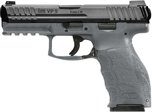 Heckler & Koch VP9 Striker Fired Semi-Automatic Pistol 9mm Luger 4.09" Polygonal Rifled Barrel (3)-17Rd Magazines Night Sights Serrated Black Steel Slide Gray Polymer Finish