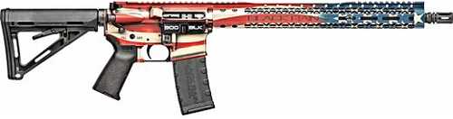 Black Rain Ordnance Spec+ Patriot Semi-Automatic Rifle .300 AAC Blackout 16" Barrel (1)-30Rd Magazine Magpul Moe Grips And Stock Salt Bath Nitride Coated Betsy Ross Flag Finish