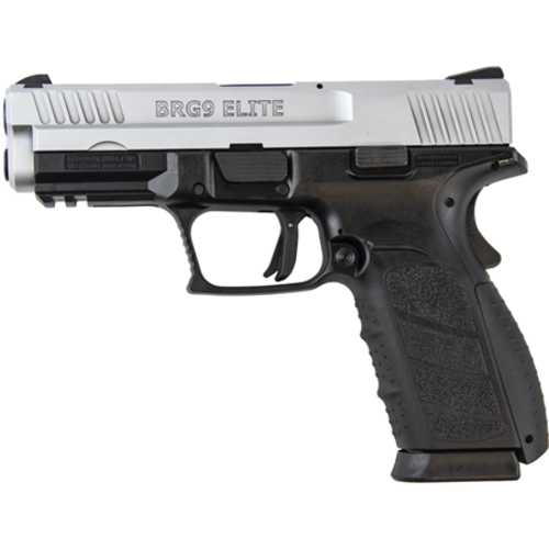 Buffalo Cartridge Company BRG9 Single Action Semi-Automatic Pistol 9mm Luger 4" Barrel (2)-16Rd Magazines 3-Dot Fixed Sights 3 Interchangeable Backstraps Matte Stainless Steel Slide Black Polymer Finish