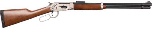 GForce Arms LVR410 Youth Model Lever Action Shotgun .410 Gauge 2.5" Chamber 20" Barrel 7 Round Capacity Hiviz Front & Adjustable Rear Sights Turkish Walnut Forearm And Stock Silver Finish