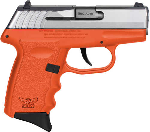 SCCY Industries CPX-3 Double Action Only Semi-Automatic Pistol .380 ACP 3.1" Barrel (2)-10Rd Magazine Stainless Steel Slide Orange Polymer Finish