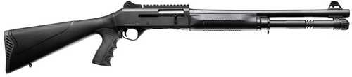 Four Peaks ASKA S4 Semi-Automatic Shotgun 12 Gauge 3" Chamber 18.5" Barrel 5 Round Capacity Adjustable Rifle Sights Black Synthetic Finish