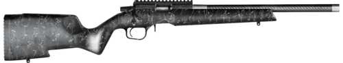 Christensen Arms Ranger Bolt Action Rifle .22 Winchester Magnum Rimfire 18" Carbon Fiber Tension Barrel (1)-10Rd Ruger Rotary Magazine Black Composite Stock With Gray Webbing Anodized Finish