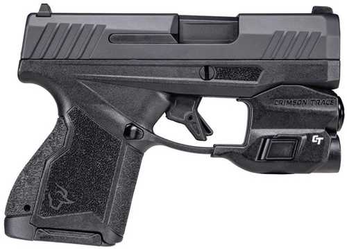 Taurus GX4 Striker Fired Semi-Automatic Pistol 9mm Luger 3.06" Barrel (2)-11Rd Magazines Black Serrated White Dot Adjustable Sights Crimson Trace Light Gas Nitride Treatment Polymer Finish