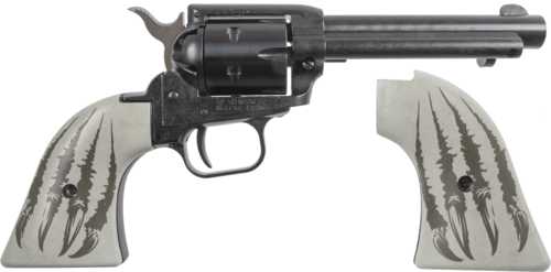 Heritage Rough Rider Single Action Revolver .22 Long Rifle 4.75" Barrel 6 Round Capacity Fixed Sights Wood White With Bear Claw Grips Blued Finish