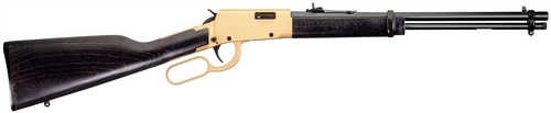 Rossi Rio Bravo Lever Action Rimfire Rifle .22 Long 18" Polished Black Barrel 15 Round Capacity Buckhorn Dovetail Rail Sights Hardwood Stock Gold Reciever Finish