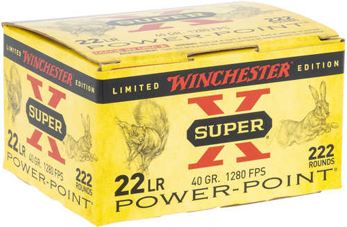 Winchester Super X 22 LR 40 gr Plated Hollow Point Ammo 222 Round Box