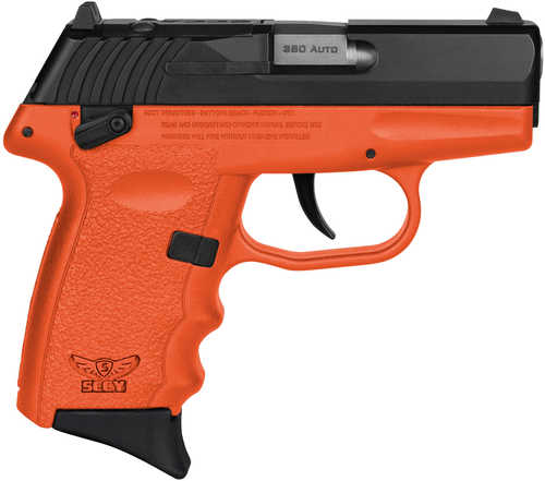 SCCY Industries CPX-4 RD Double Action Only Semi-Automatic Pistol .380 ACP 2.96" Barrel (1)-10Rd Magazine Crimson Trace Red Dot Included Black Slide Orange Polymer Finish