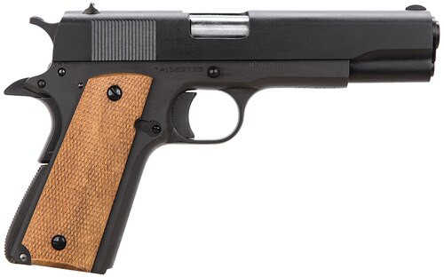 Taylor's & Company 1911 Compact Single Action Only Ssemi-Automatic Pistol .45 ACP 3.63" Barrel (1)-7Rd Magazine Dovetail Mounted Front, Novak Rear Sights Checkered Walnut Grips Black Parkerized Finish