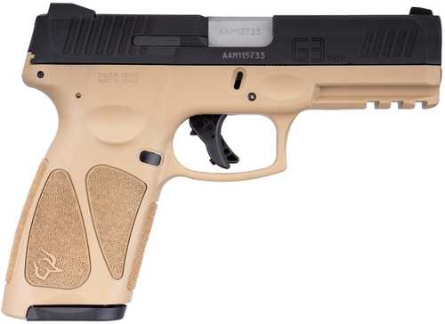 Click to see larger image. Taurus G3 Striker Fired Semi-Automatic Pistol 9mm Luger 4" Barrel (2)-15Rd Double Stack Magazines Fixed Front & Drift Adjustable Steel Rear Sights Black Slide Tan Polymer Finish