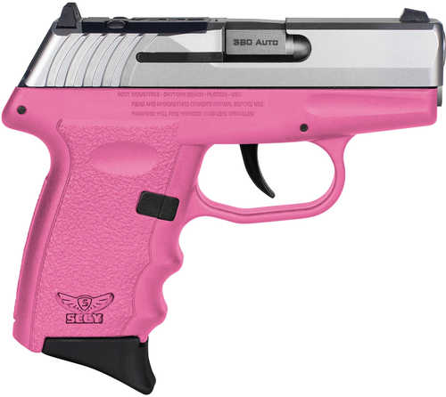 SCCY Industries CPX-3 RD Double Action Only Semi-Automatic Pistol .380 ACP 3.1" Barrel (1)-10Rd Magazine Crimson Trace Red Dot Included Serrated Stainless Steel with Optic Cut Slide Pink Polymer Finish