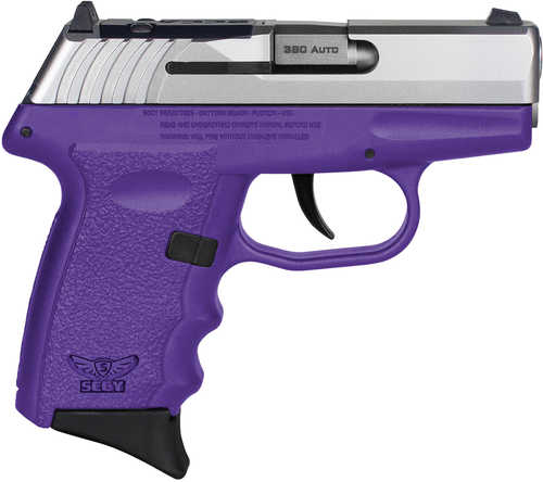 SCCY Industries CPX-3 RD Double Action Only Semi-Automatic Pistol .380 ACP 3.1" Barrel (1)-10Rd Magazine Crimson Trace Red Dot Included Serrated Stainless Steel with Optic Cut Slide Purple Polymer Finish