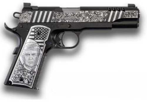 Auto Ordnance 1911 Trump Rally Cry Semi-Automatic Pistol .45 ACP 5" Barrel (1)-7Rd Magazine TruGlo Night Sights Engraved Aluminum Grips Black Cerakote Stainless Steel Finish