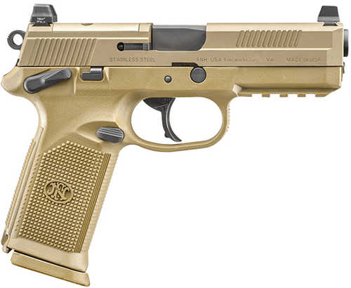 FN America FNX-45 Double/Single Action Semi-Automatic Pistol .45 ACP 4.5" Cold Hammer-Forged Stainless Steel Barrel (2)-10Rd Magazines Raised 3-Dot Night Sights Flat Dark Earth Polymer Finish