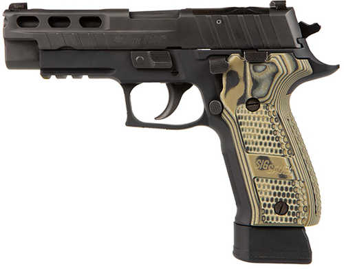 Sig Sauer P226 PRO-CUT Double/Single Action Semi-Automatic Pistol 9mm Luger 4.4" Barrel (1)-15Rd & (2)-20Rd Steel Magazines Optic Ready With X-Ray 3 Day/Night Sights Piranha G10 G-Mascus Grips Black Hard-Coat Anodized Finish