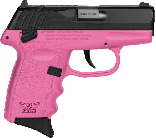 SCCY Industries CPX-4 RD Double Action Only Semi-Automatic Pistol .380 ACP 2.96" Barrel (1)-10Rd Magazine Crimson Trace Red Dot Included Black Slide Pink Polymer Finish