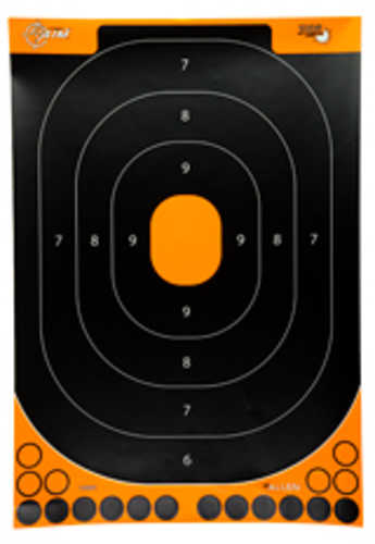 Allen Ez Aim Adhesive Handgun Trainer 12" X 18" 5 Pack Black/orange 15501