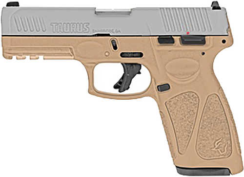 Taurus G3 Semi-Automaticf Pistol 9mm Luger 4" Stainless Steel Barrel (2)-15Rd Magaiznes Fixed Front Adjustable Rear Sights Serrated Matte Slide Tan Polymer Finish