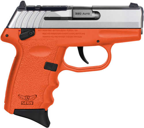 SCCY Industries CPX-4 RD Semi-Automatic Pistol .380 ACP 2.96" Barrel (2)-10Rd Magazines Crimson Trace Red Dot Stainless Steel Slide Orange Polymer Finish