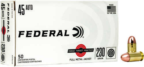 45 ACP 50 Rounds Ammunition Federal Cartridge 230 Grain Full Metal Jacket