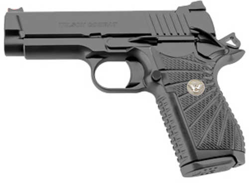 Wilson Combat EXPERIOR Compact Single Action Semi-Automatic Pistol 9mm Luger 4" Barrel (2)-15Rd Magazines Fiber Optic Front Sight Right Hand G10 Aggressive Starburst Grips Black Armor Tuff Finish