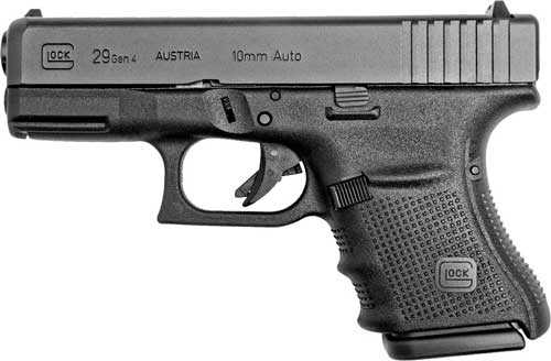 Glock G29 Gen3 Semi-Automatic Pistol 10mm Auto 3.78" Barrel (2)-10Rd Magazines Fixed Sights Black Polymer Finish