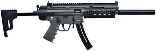 GSG GSG-16 Carbine Full Size Semi-Automatic Rimfire Rifle .22 Long 16.25" Barrel (1)-10Rd Magazine Adjustable Front & Rear Sights Smoke Polymer Grips Black Finish