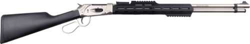 GForce Arms LVR410 Tactical Lever Action Shotgun .410 Gauge 2.5" Chamber 24" Barrel 9 Round Capacity Hiviz Front & Adjustable Rear Sights Black Synthetic Stock Silver Cerakote Finish