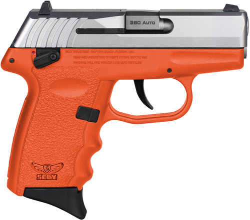 SCCY Industries CPX-4 Double Action Only Semi-Automatic Pistol .380 ACP 2.96" Barrel (2)-10Rd Magazine Stainless Steel Slide Orange Polymer Finish
