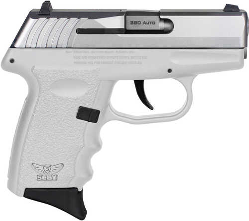 SCCY Industries CPX-3 Double Action Only Semi-Automatic Pistol .380 ACP 3.1" Barrel (2)-10Rd Magazines Stainless Steel Slide White Polymer Finish