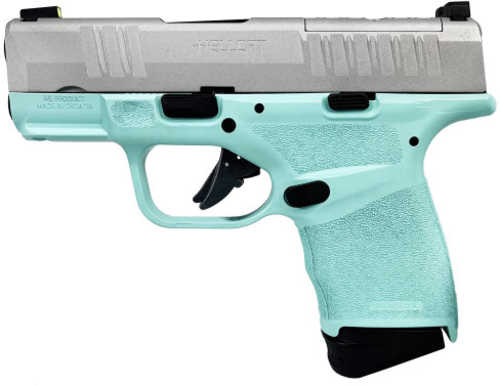 Springfield Armory Hellcat Striker Fired Semi-Automatic Pistol 9mm Luger 3" Barrel (1)-11Rd & (1)-13Rd Magazines Tritium/Luminescent Front & Tactical Rack Rear Sights Stainless Slide Robin's Egg Blued Polymer Finish