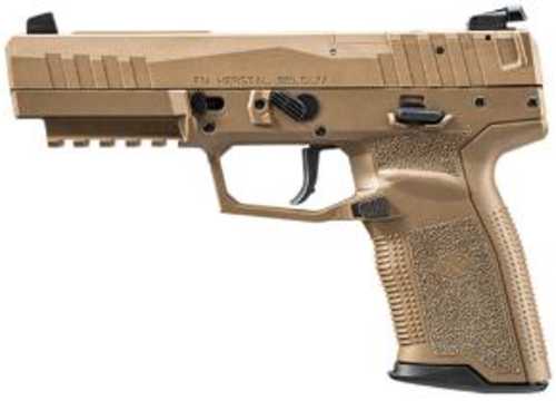 FN America Five-seveN MRD Single Action Semi-Automatic Pistol 5.7x28mm 4.75" Cold Hammer-Forged Barrel (2)-10Rd Magazines Adjustable Rear Combat Sight Flat Dark Earth Polymer Finish